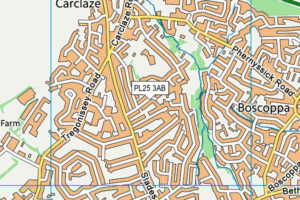 PL25 3AB map - OS VectorMap District (Ordnance Survey)
