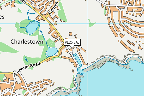 PL25 3AJ map - OS VectorMap District (Ordnance Survey)