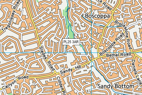 PL25 3AR map - OS VectorMap District (Ordnance Survey)