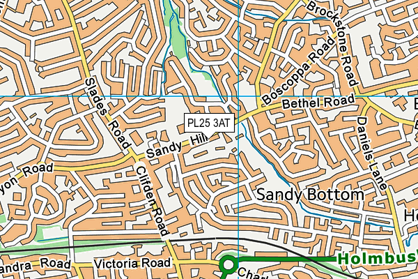 Sandy Hill Academy map (PL25 3AT) - OS VectorMap District (Ordnance Survey)