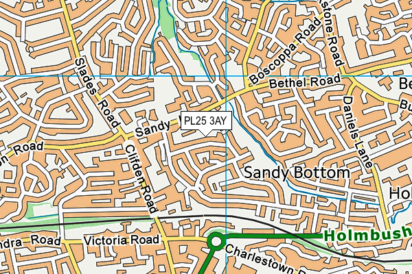 PL25 3AY map - OS VectorMap District (Ordnance Survey)