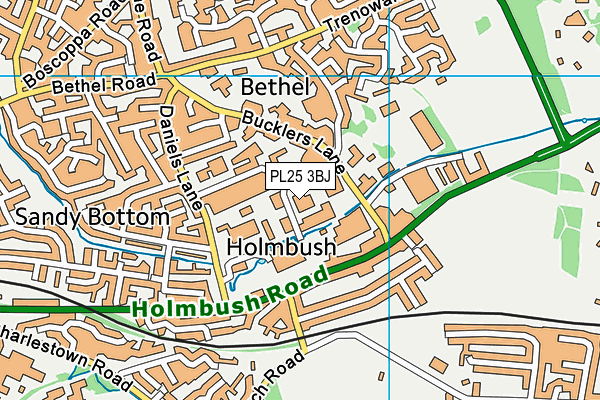 PL25 3BJ map - OS VectorMap District (Ordnance Survey)