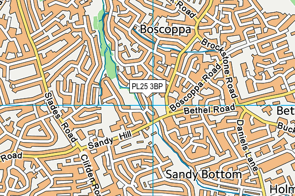 PL25 3BP map - OS VectorMap District (Ordnance Survey)