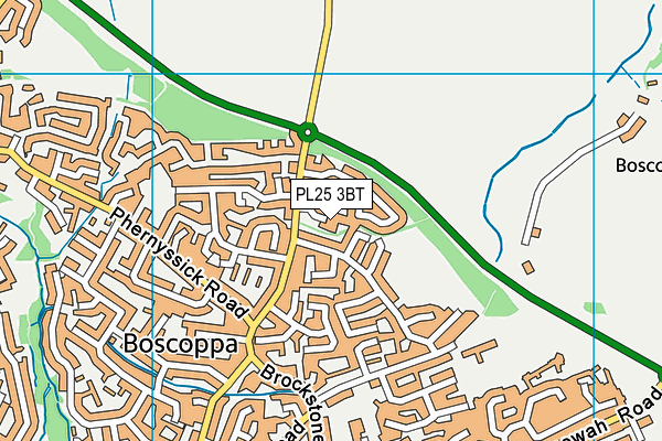 PL25 3BT map - OS VectorMap District (Ordnance Survey)