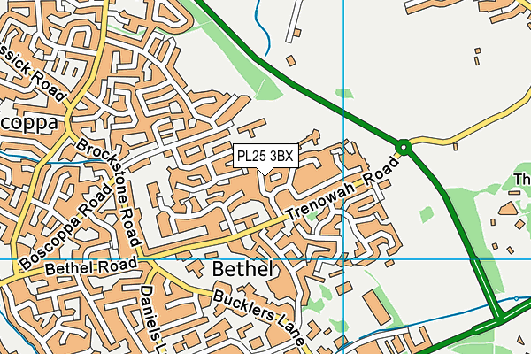 PL25 3BX map - OS VectorMap District (Ordnance Survey)