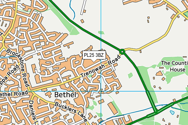 PL25 3BZ map - OS VectorMap District (Ordnance Survey)