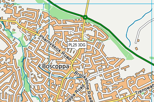 PL25 3DG map - OS VectorMap District (Ordnance Survey)