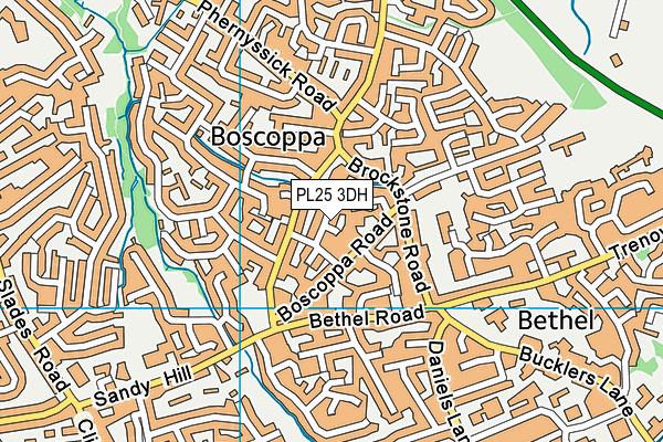 PL25 3DH map - OS VectorMap District (Ordnance Survey)