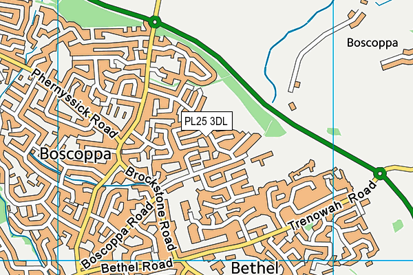 PL25 3DL map - OS VectorMap District (Ordnance Survey)