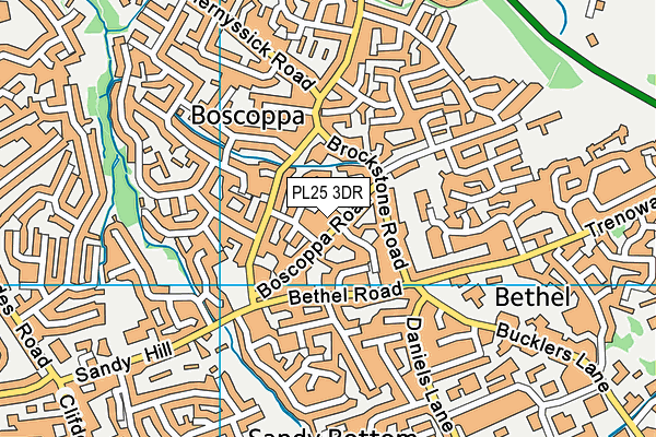PL25 3DR map - OS VectorMap District (Ordnance Survey)