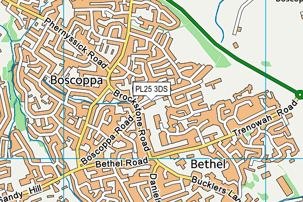 PL25 3DS map - OS VectorMap District (Ordnance Survey)