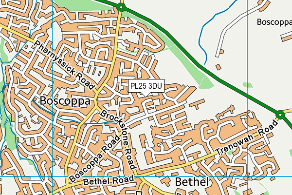 PL25 3DU map - OS VectorMap District (Ordnance Survey)