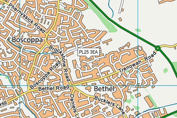PL25 3EA map - OS VectorMap District (Ordnance Survey)