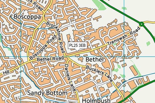 PL25 3EB map - OS VectorMap District (Ordnance Survey)