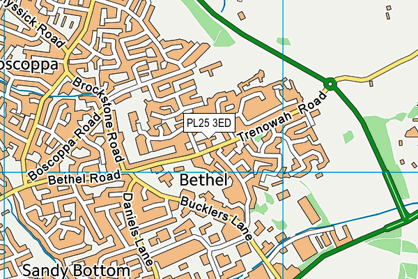 PL25 3ED map - OS VectorMap District (Ordnance Survey)