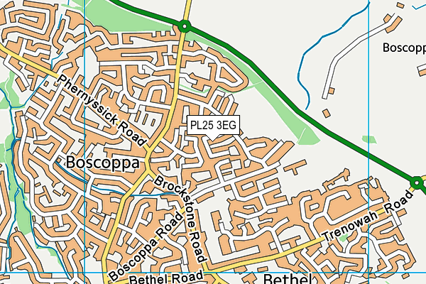 PL25 3EG map - OS VectorMap District (Ordnance Survey)