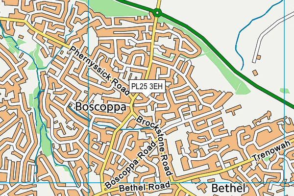 PL25 3EH map - OS VectorMap District (Ordnance Survey)