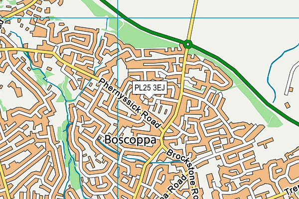 PL25 3EJ map - OS VectorMap District (Ordnance Survey)