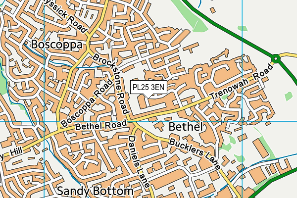 PL25 3EN map - OS VectorMap District (Ordnance Survey)