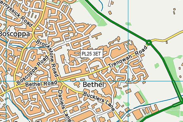 PL25 3ET map - OS VectorMap District (Ordnance Survey)
