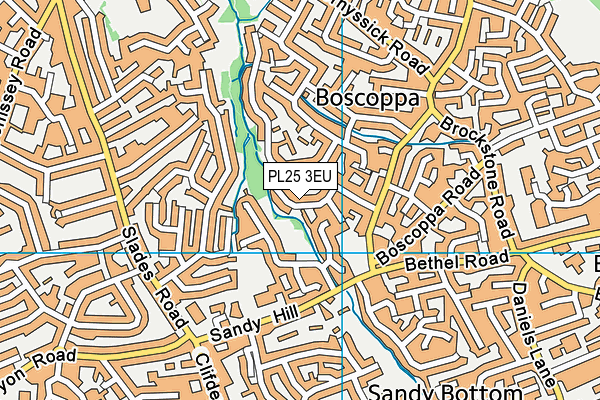 PL25 3EU map - OS VectorMap District (Ordnance Survey)