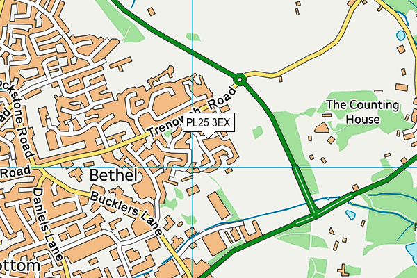 PL25 3EX map - OS VectorMap District (Ordnance Survey)