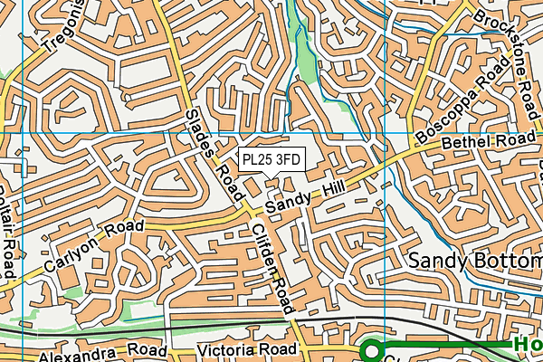PL25 3FD map - OS VectorMap District (Ordnance Survey)