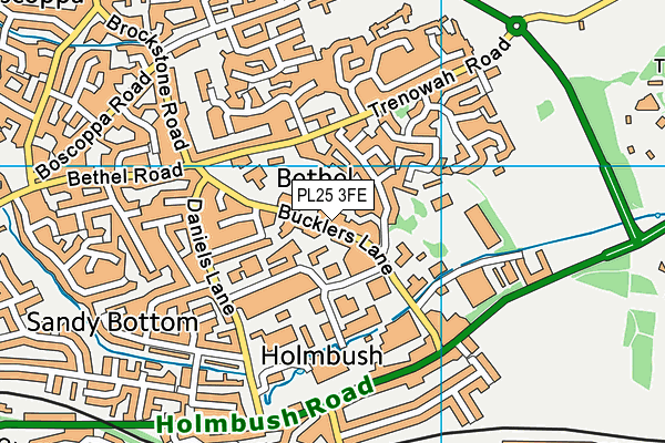 PL25 3FE map - OS VectorMap District (Ordnance Survey)