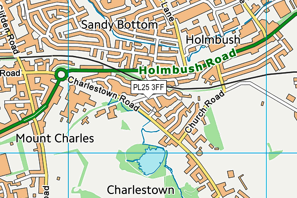 PL25 3FF map - OS VectorMap District (Ordnance Survey)