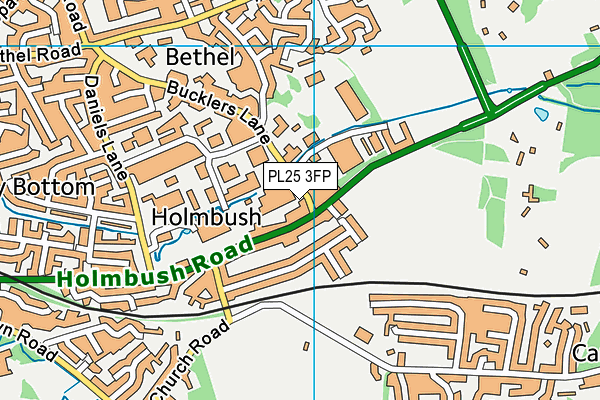 PL25 3FP map - OS VectorMap District (Ordnance Survey)