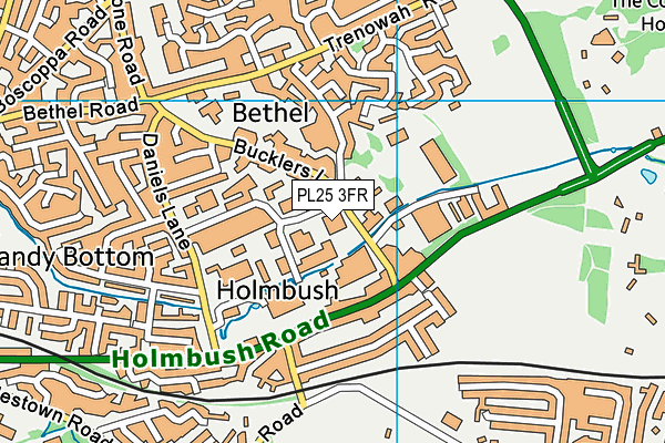 PL25 3FR map - OS VectorMap District (Ordnance Survey)