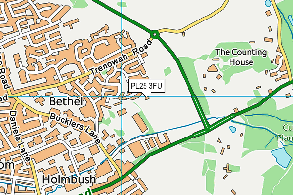 PL25 3FU map - OS VectorMap District (Ordnance Survey)