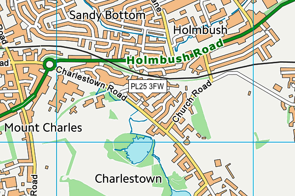 PL25 3FW map - OS VectorMap District (Ordnance Survey)