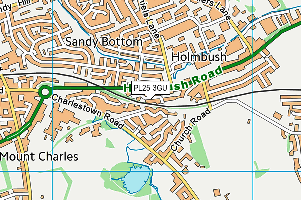 PL25 3GU map - OS VectorMap District (Ordnance Survey)