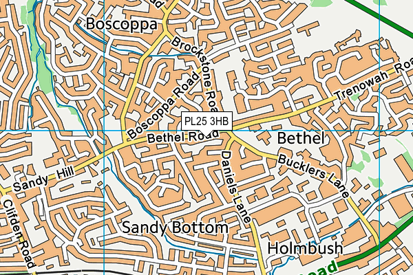 PL25 3HB map - OS VectorMap District (Ordnance Survey)