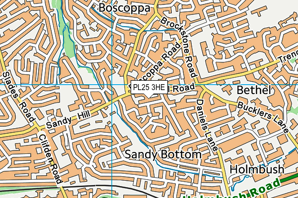 PL25 3HE map - OS VectorMap District (Ordnance Survey)