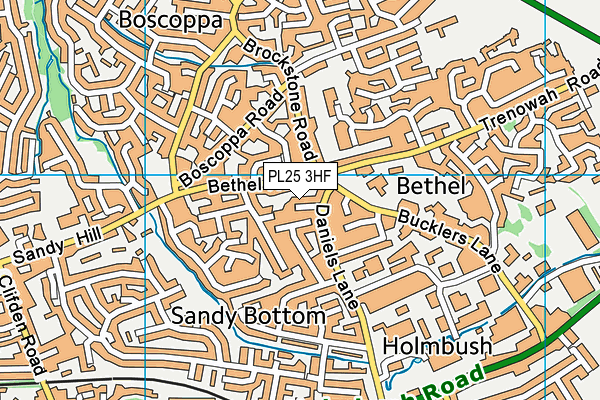 PL25 3HF map - OS VectorMap District (Ordnance Survey)