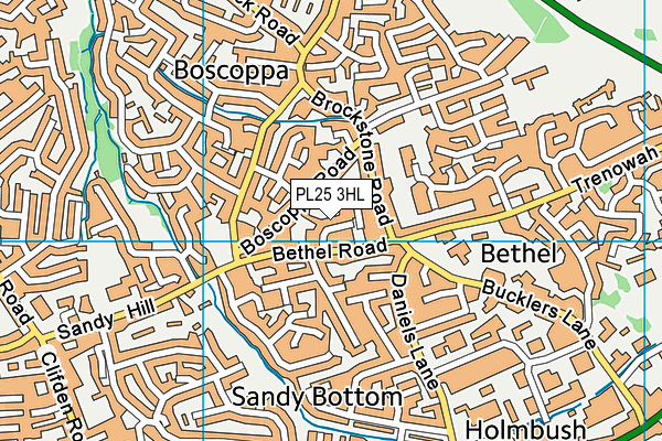 PL25 3HL map - OS VectorMap District (Ordnance Survey)