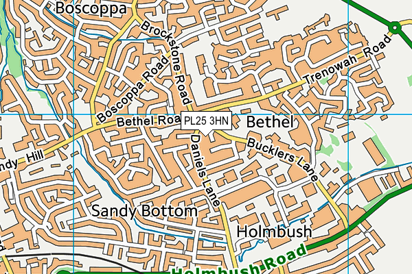 PL25 3HN map - OS VectorMap District (Ordnance Survey)