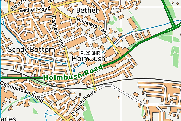 PL25 3HR map - OS VectorMap District (Ordnance Survey)