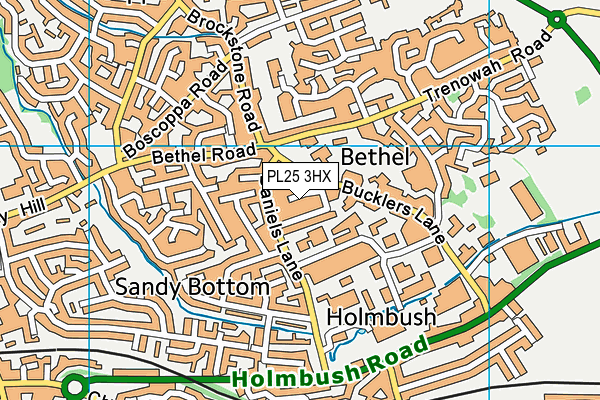 PL25 3HX map - OS VectorMap District (Ordnance Survey)