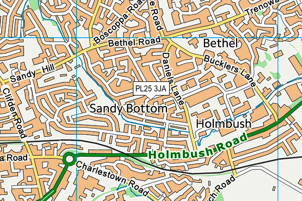 PL25 3JA map - OS VectorMap District (Ordnance Survey)