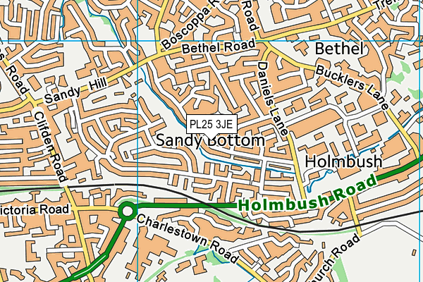 PL25 3JE map - OS VectorMap District (Ordnance Survey)