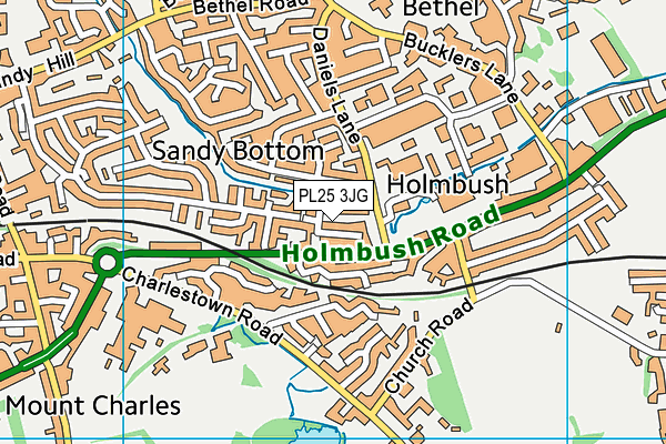 PL25 3JG map - OS VectorMap District (Ordnance Survey)