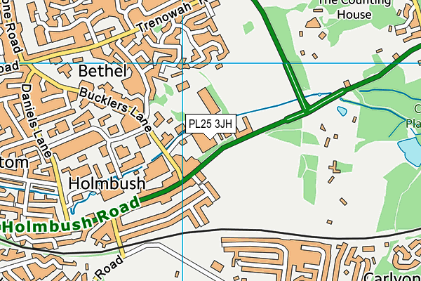 PL25 3JH map - OS VectorMap District (Ordnance Survey)