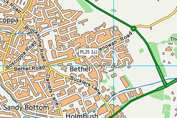 PL25 3JJ map - OS VectorMap District (Ordnance Survey)