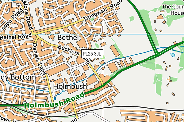 PL25 3JL map - OS VectorMap District (Ordnance Survey)