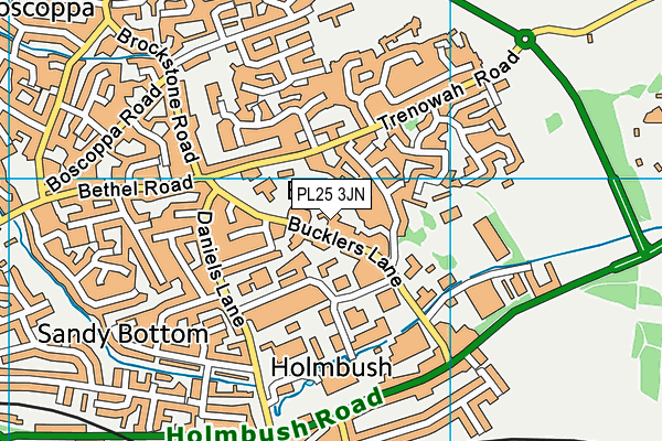 PL25 3JN map - OS VectorMap District (Ordnance Survey)