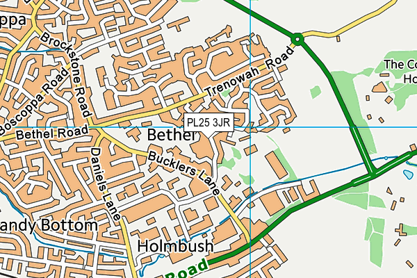 PL25 3JR map - OS VectorMap District (Ordnance Survey)