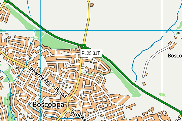 PL25 3JT map - OS VectorMap District (Ordnance Survey)